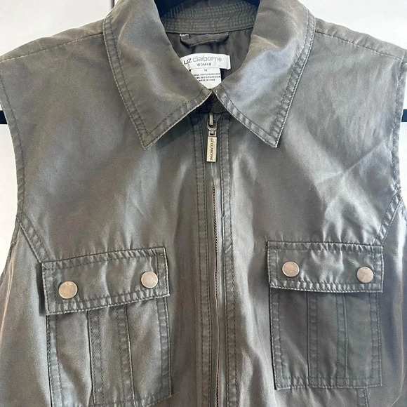 Liz Claiborne Vest full zip green size 1X - Picture 2 of 11